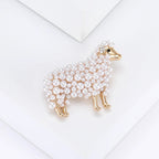 Faux Pearl Sheep Brooch – alternate view 3