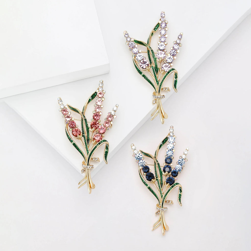 Crystal Wheat Ear Brooch – alternate view 2