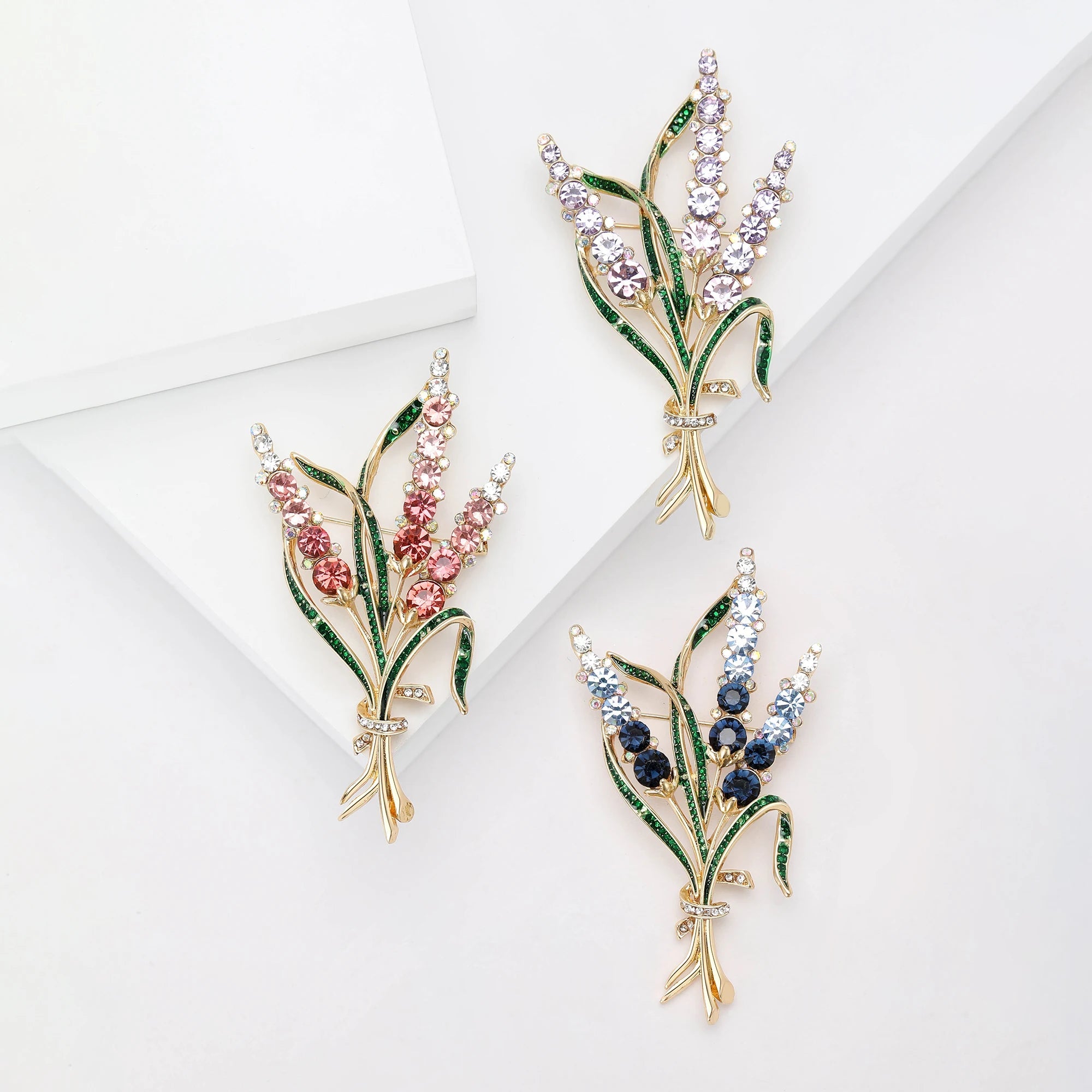 Crystal Wheat Ear Brooch – alternate view 2