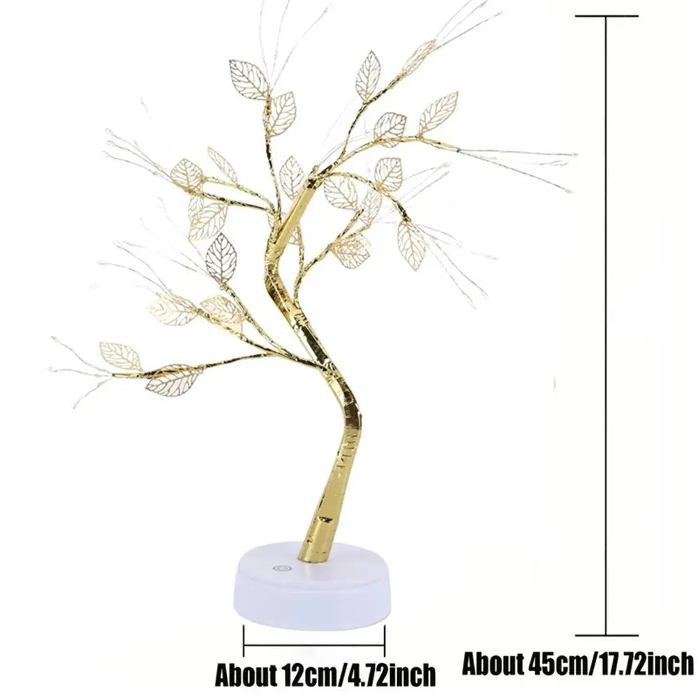 Enchanting LED Rose Leaf Table Lamp - USB Fairy Night Light