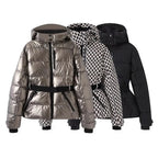 Women's Warm Skiing Hooded Slim Fit Jacket