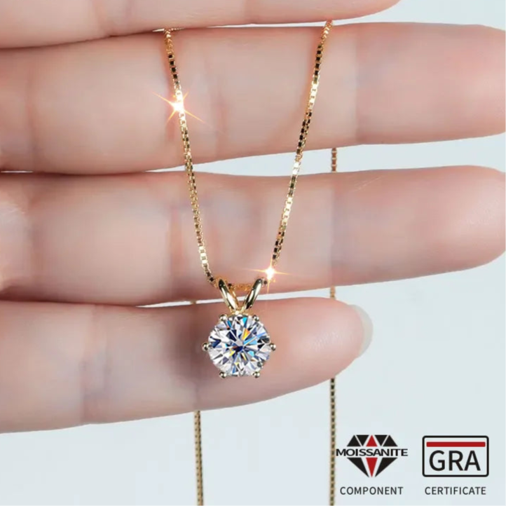 Luminous Moissanite Pendant Necklace - Affordable Luxury