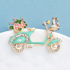 Enamel Crystal Dog Brooch – alternate view 3