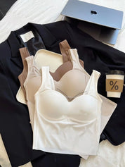 Ice Silk Seamless U-Back Bra with Fixed Cups