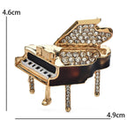 Enamel Crystal Piano Brooch – alternate view 3