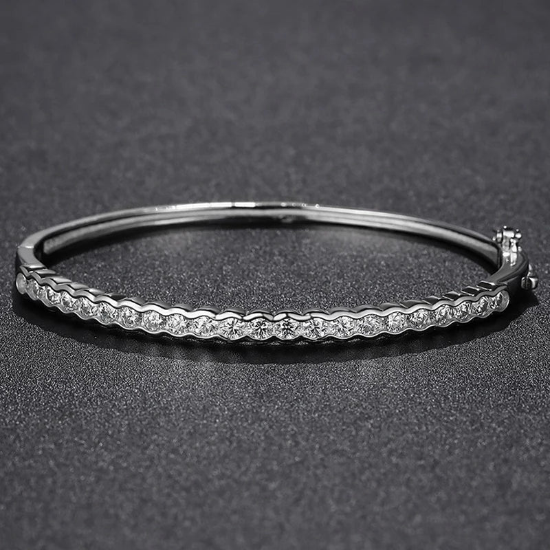 Ivictress Moissanite Elegance 925 Sterling Silver Bracelet