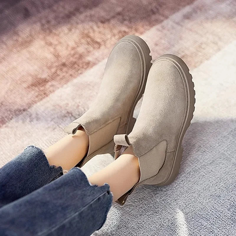 Women's Matte Finish Chelsea Boots - Autumn Winter Collection