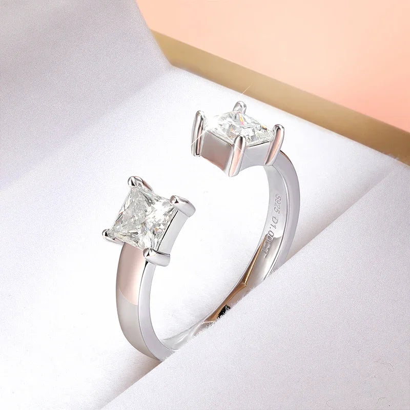 Ivictress Moissanite Luxe Ring - Een Glinsterend Juweel van Elegantie