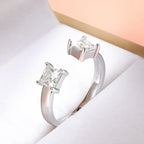 Ivictress Moissanite Luxe Ring - Een Glinsterend Juweel van Elegantie