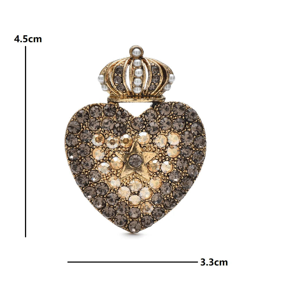 Crystal Heart Brooch – alternate view 2