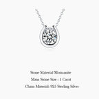 Luxury Moissanite Horseshoe Pendant Necklace
