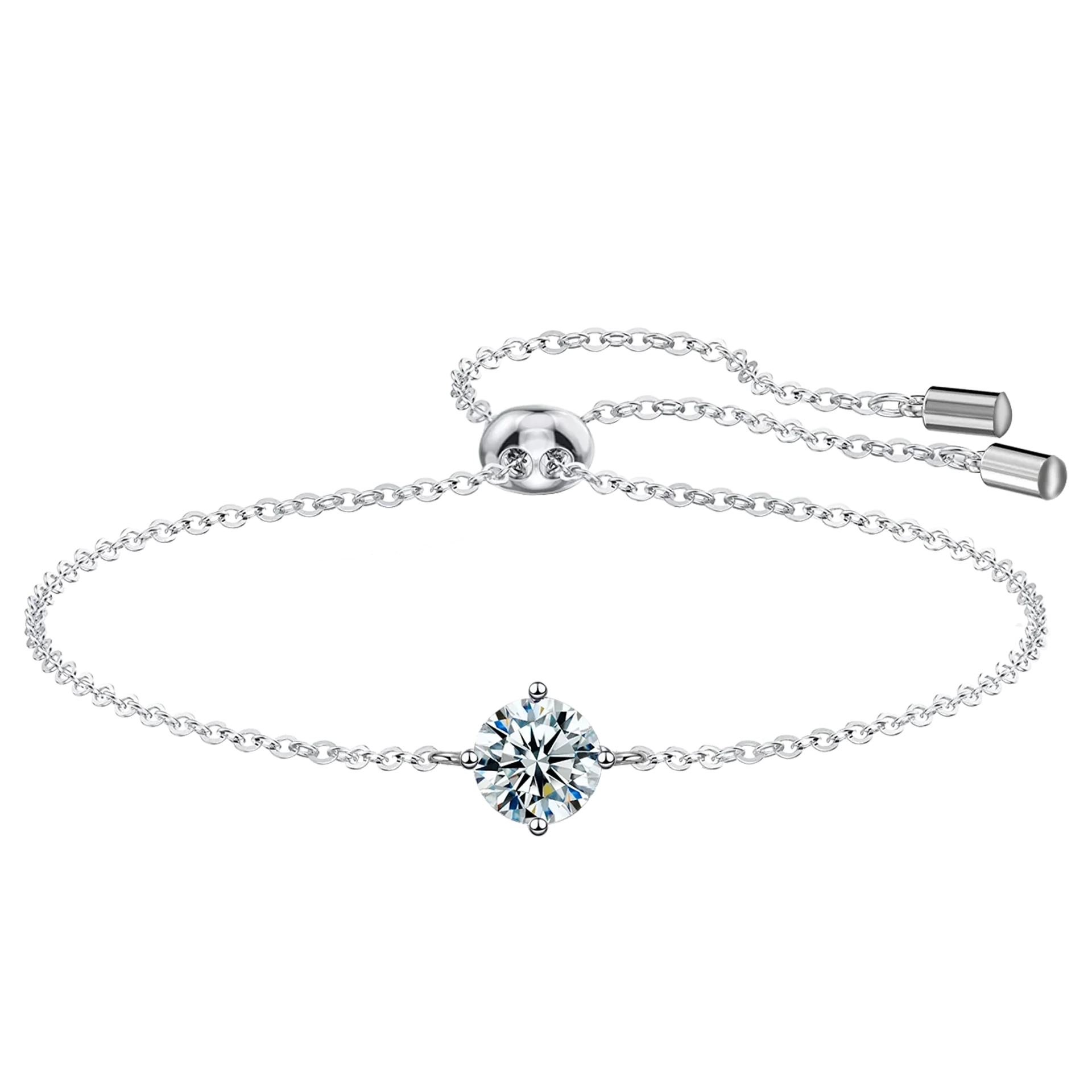 Exquisite 1 Carat Moissanite Bracelet in 925 Sterling Silver
