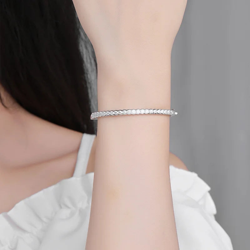 Ivictress Moissanite Elegance 925 Sterling Silver Bracelet