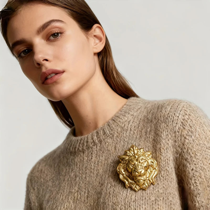Lion Head Brooch – alternate view 2