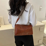 Chic Vintage PU Leather Boston Handbag - Fashion Crossbody
