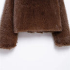 Elegant Faux Fur Short Coat - Warmth & Style for Women