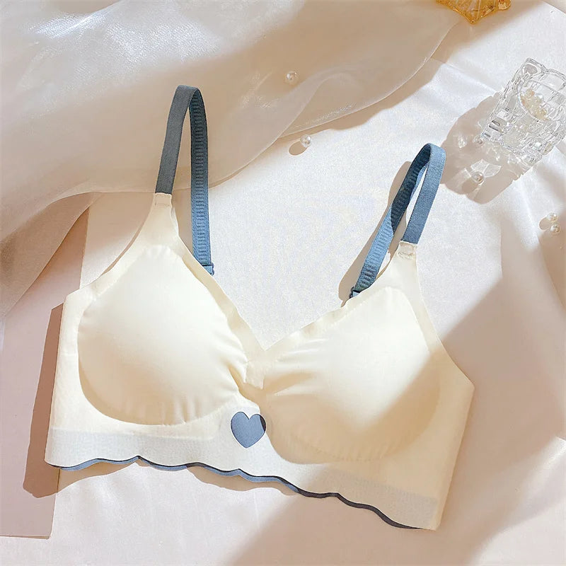 Seamless Push Up Bras with Heart Pattern for Women