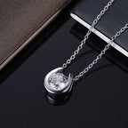 Luxury Moissanite Horseshoe Pendant Necklace