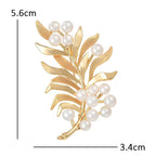 Faux Pearl Leaf Brooch – alternate view 4