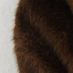 Chic Brown Fur-Embellished Jacket for Women