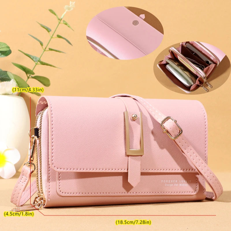 Sac bandoulière élégant pour femme - Porte-cartes et téléphone portable élégant