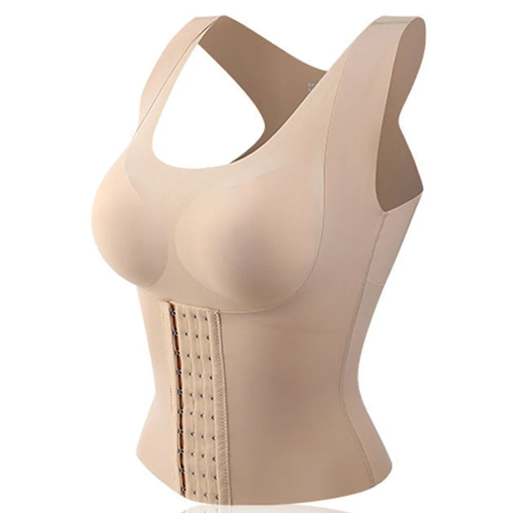 Women's 3-in-1 Bra with Buttons at the Waist for Posture and Shapewear