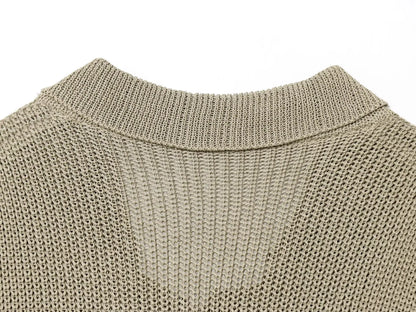 Chic Horn Button Knitted Cardigan for Women