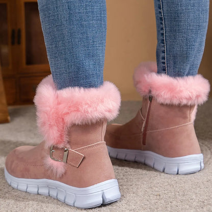 Women's Warm Plush Mid Calf Snow Boots