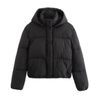 Elegant Women's Hooded Cotton Jacket - Warm & Stylish