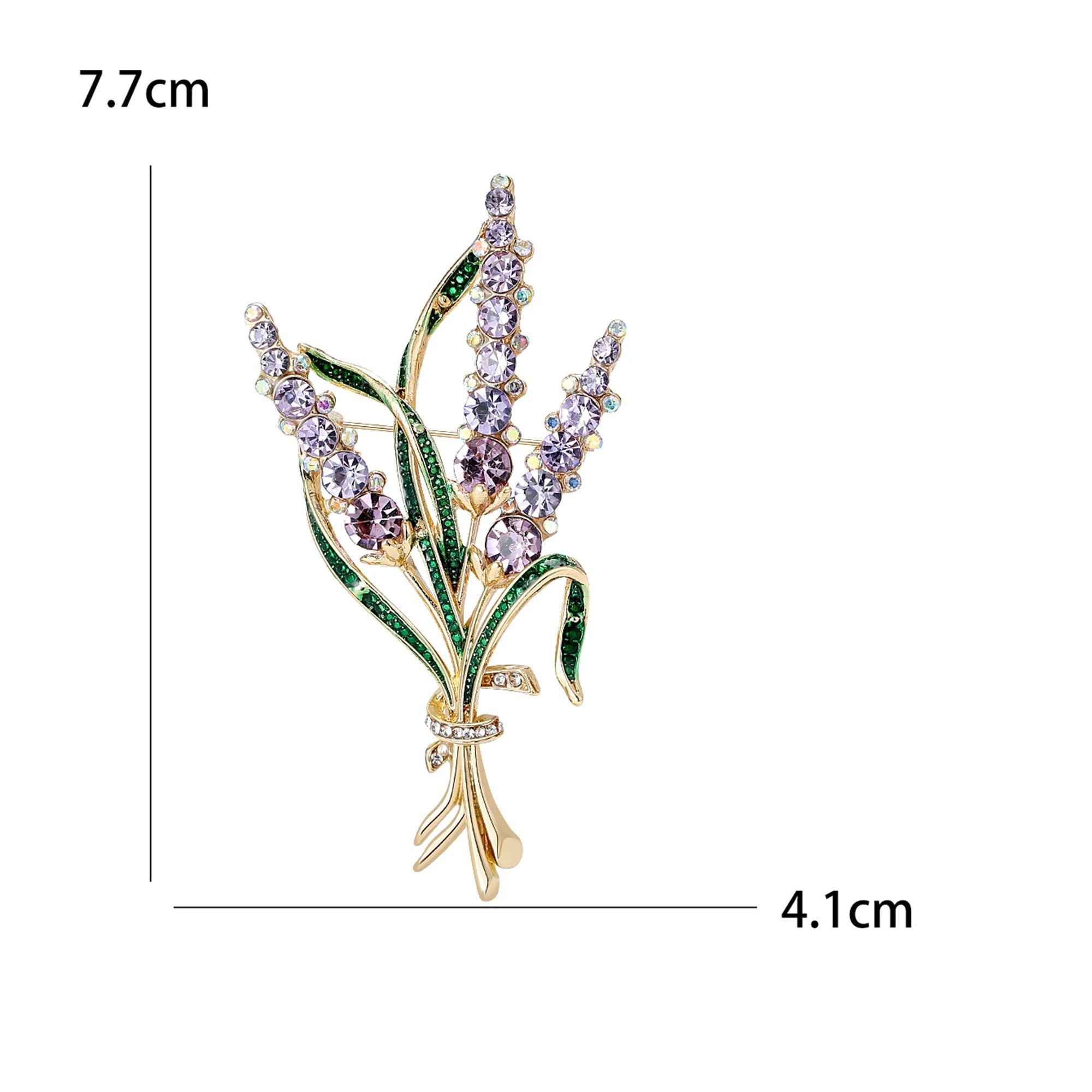 Crystal Wheat Ear Brooch – alternate view 3