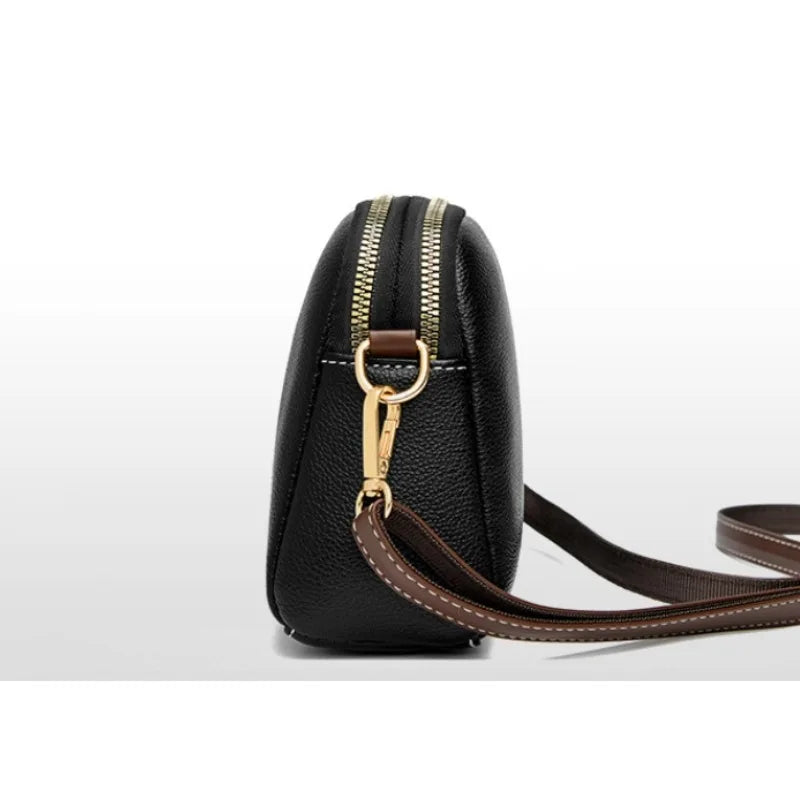 Sac à bandoulière de luxe en cuir véritable pour femme