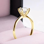 Radiant Moissanite Luxury Ring in 925 Silver & 14K Gold Plated