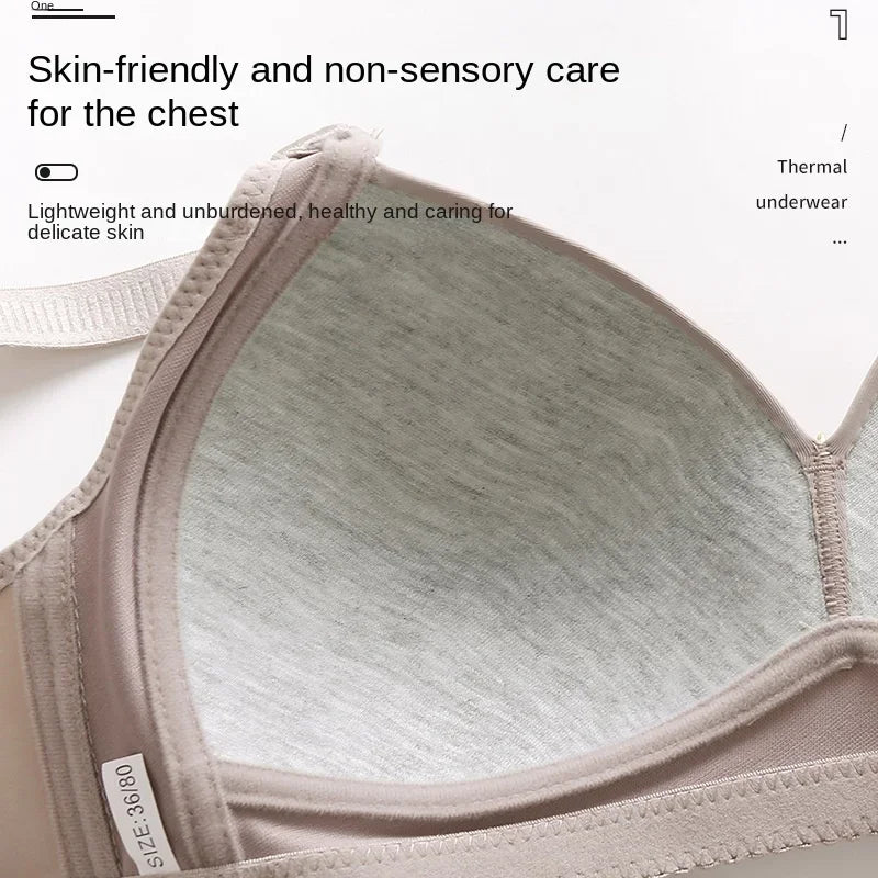 Soutien-gorge confortable sans armatures à bonnets fins pour femmes