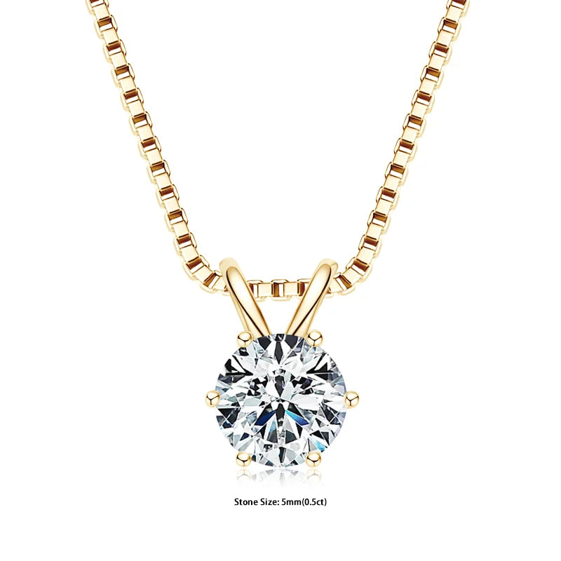 Luminous Moissanite Pendant Necklace - Affordable Luxury