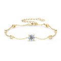 Stralende elegantie: 1CT Moissanite armband in sterlingzilver