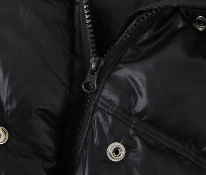 Chic Hooded Down Cotton Coat for Women - Winter Essential
