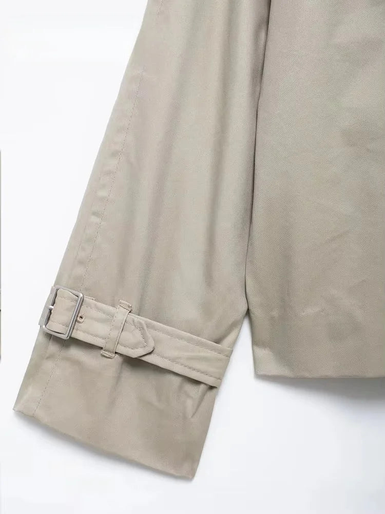 Autumn Double-Breasted Cropped Jacket for Women