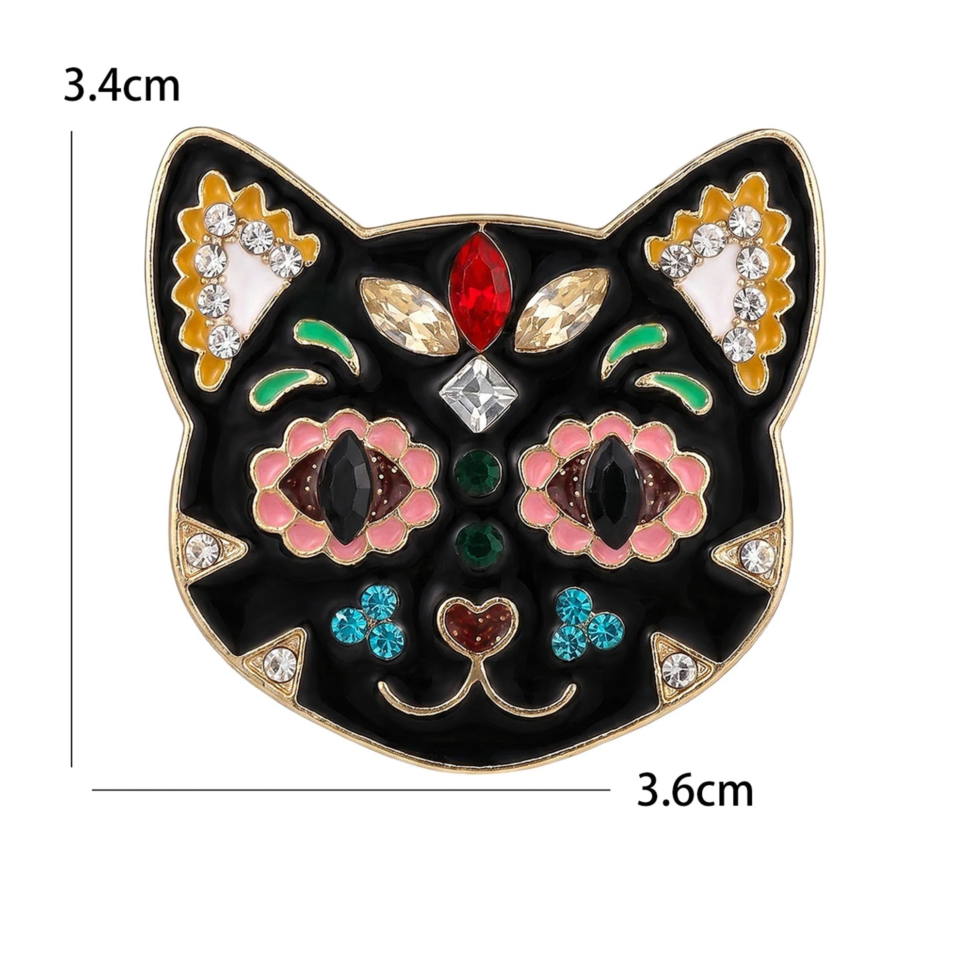 Crystal Cat Brooch – alternate view 3