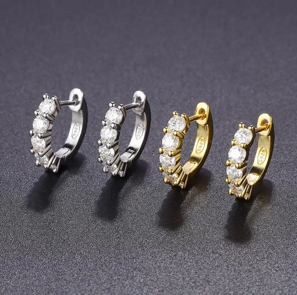 Radiant Moissanite Hoop Earrings - Affordable Luxury