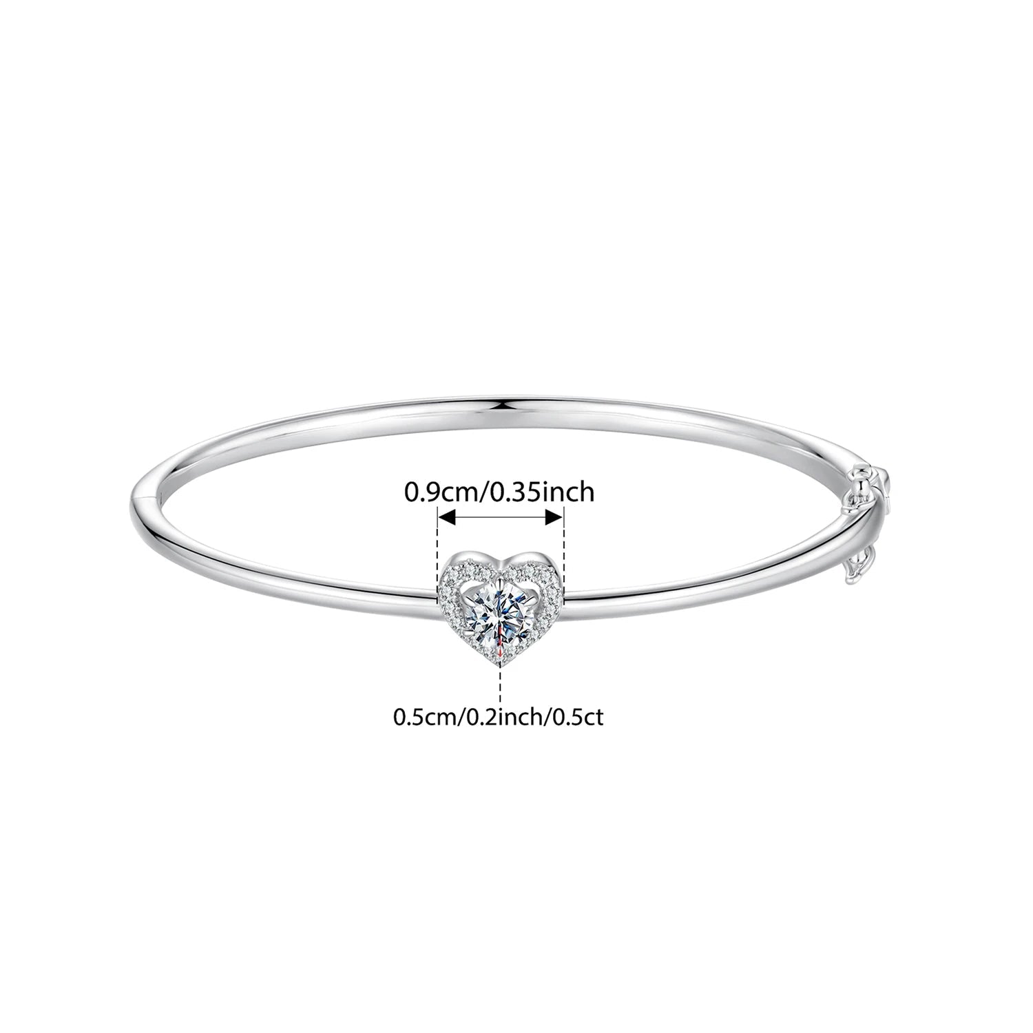 Strahlendes Moissanit-Herzarmband – Erschwinglicher Luxus für Damen