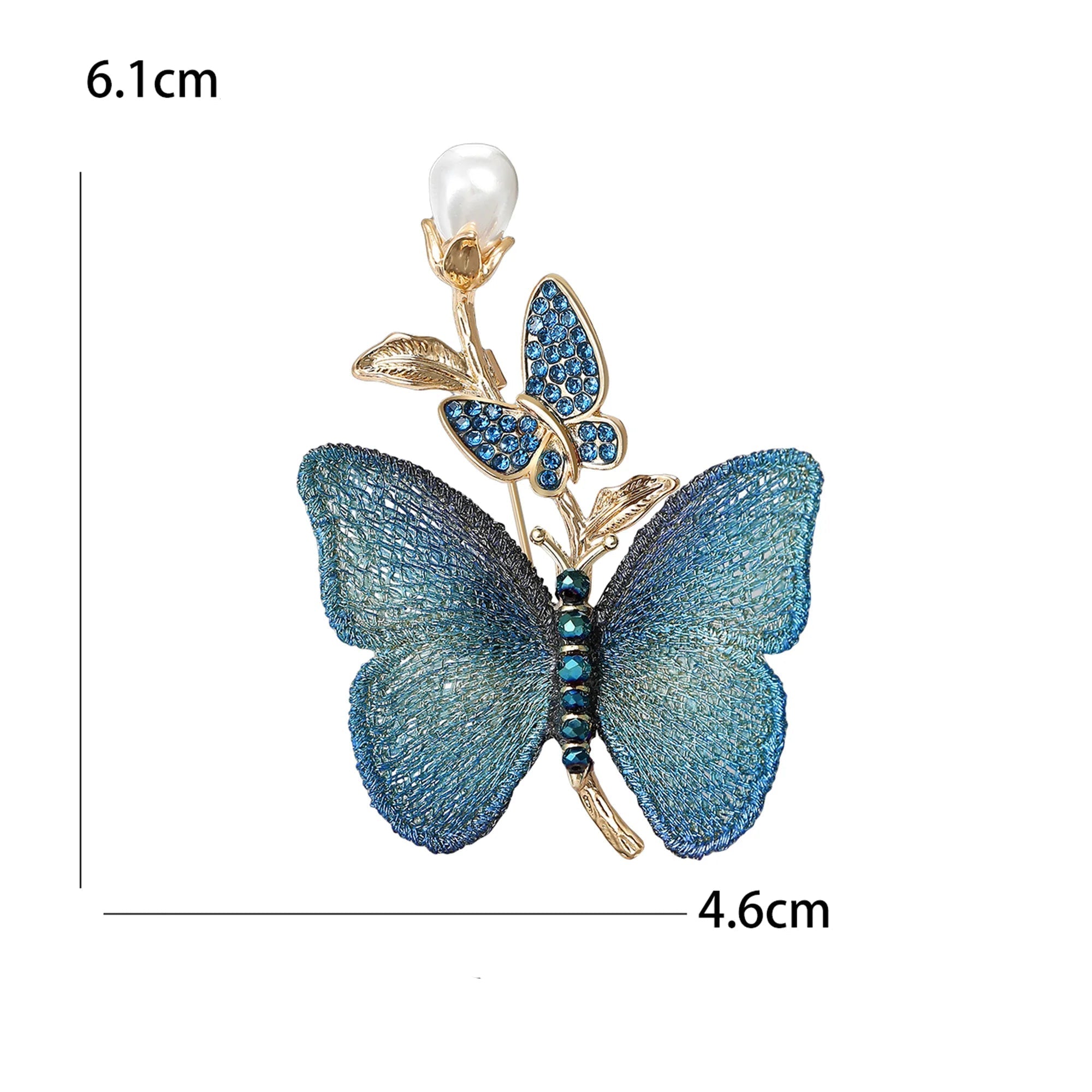 Crystal Butterfly Brooch – alternate view 3