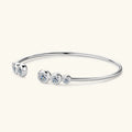 Ivictress 5mm Moissanite Sterling Zilveren Manchet Armband
