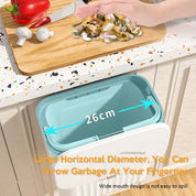 9L Wall Mounted Trash Can with Slide Lid for Kitchen & Bathroom
