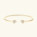 Ivictress 5mm Moissanite Sterling Zilveren Manchet Armband