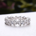 Stralende Moissanite Eternity Band in S925 Zilver