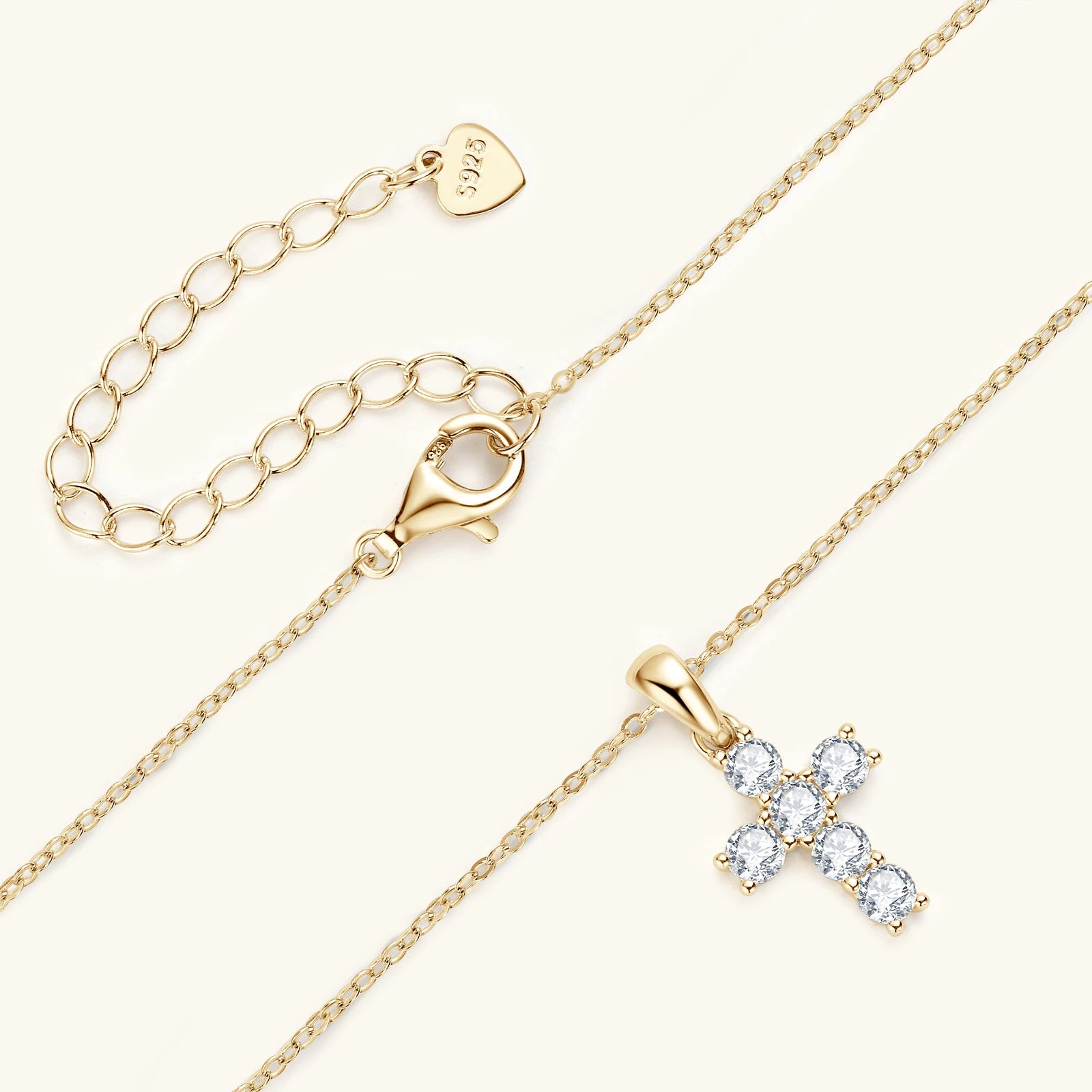 Luxurious Moissanite Cross Necklace - Affordable Brilliance