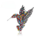 Crystal Hummingbird Brooch