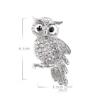 Crystal Owl Brooch