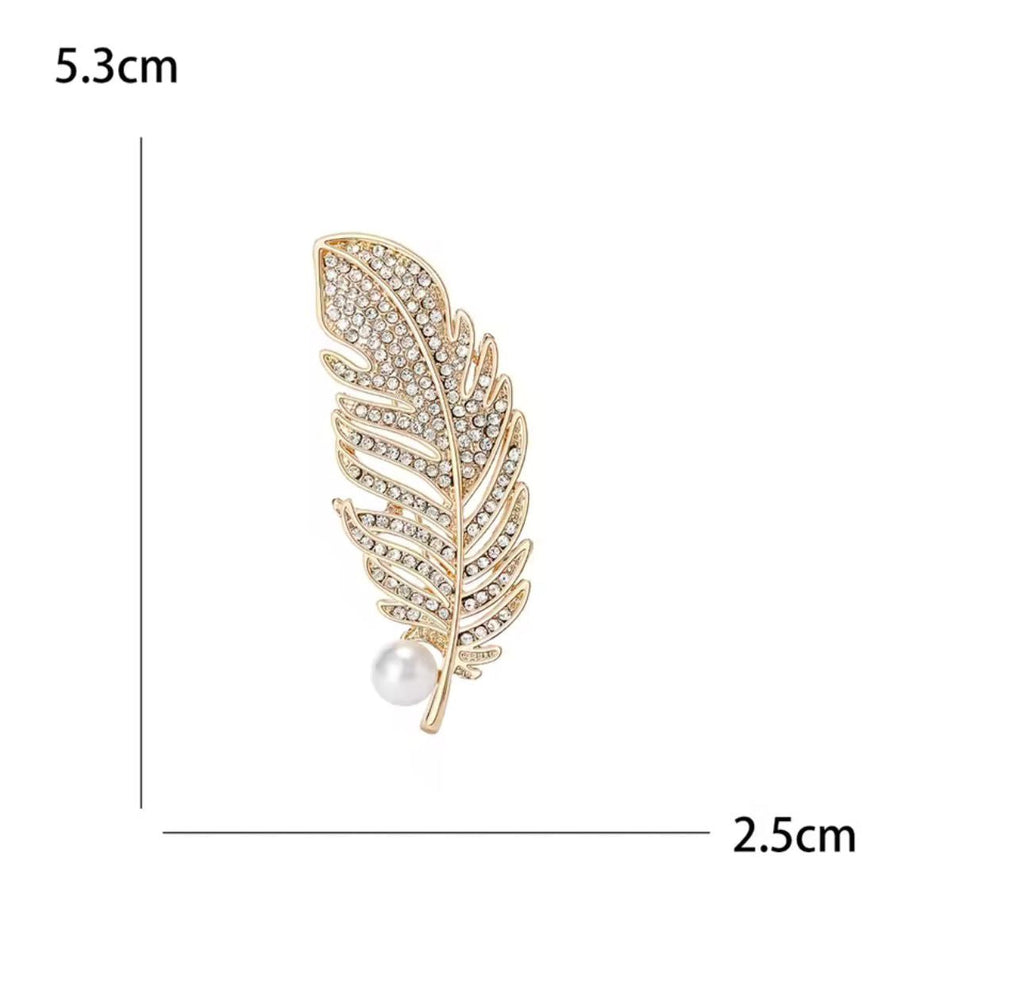 Crystal Feather Brooch – alternate view 6