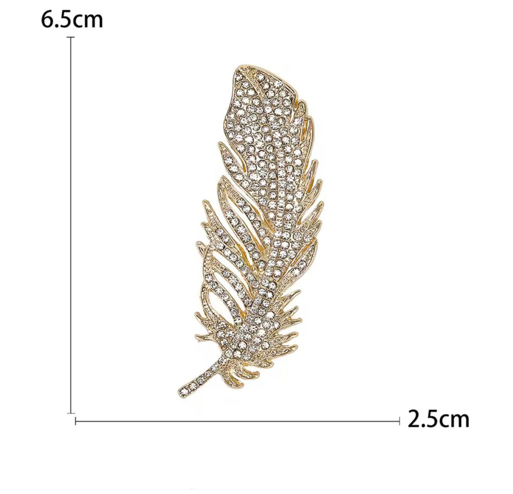Crystal Feather Brooch – alternate view 3